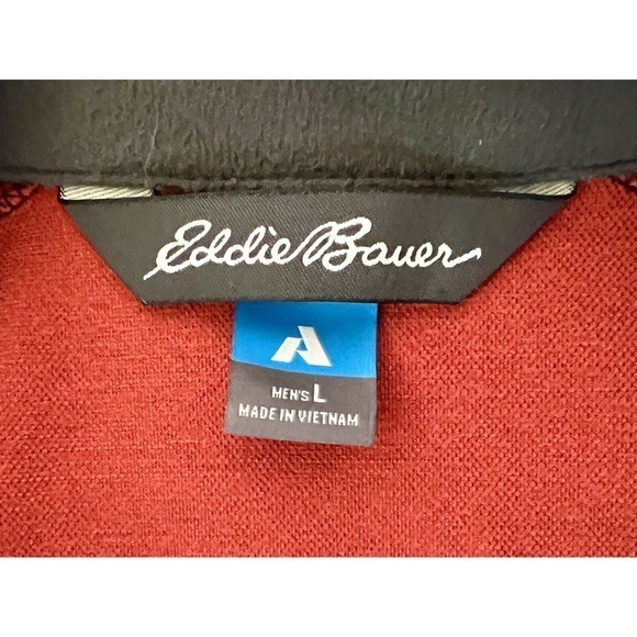 Eddie Bauer Jacket Mens‎ Large First Ascent Orange Pockets Full Zip Outdoor EUC - Picture 11 of 12